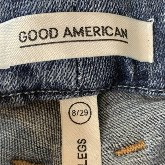 Good American Jeans Good Legs 8/29 Distressed Skinny Blue084 Made in USA - Picture 2 of 12